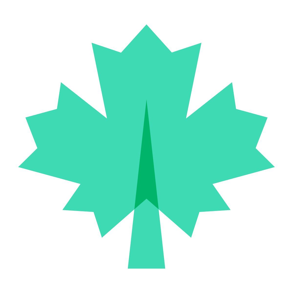 color glass style 단풍잎 icon