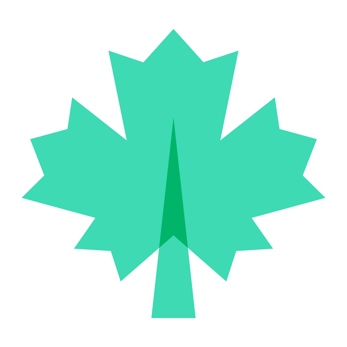color glass style maple leaf icon