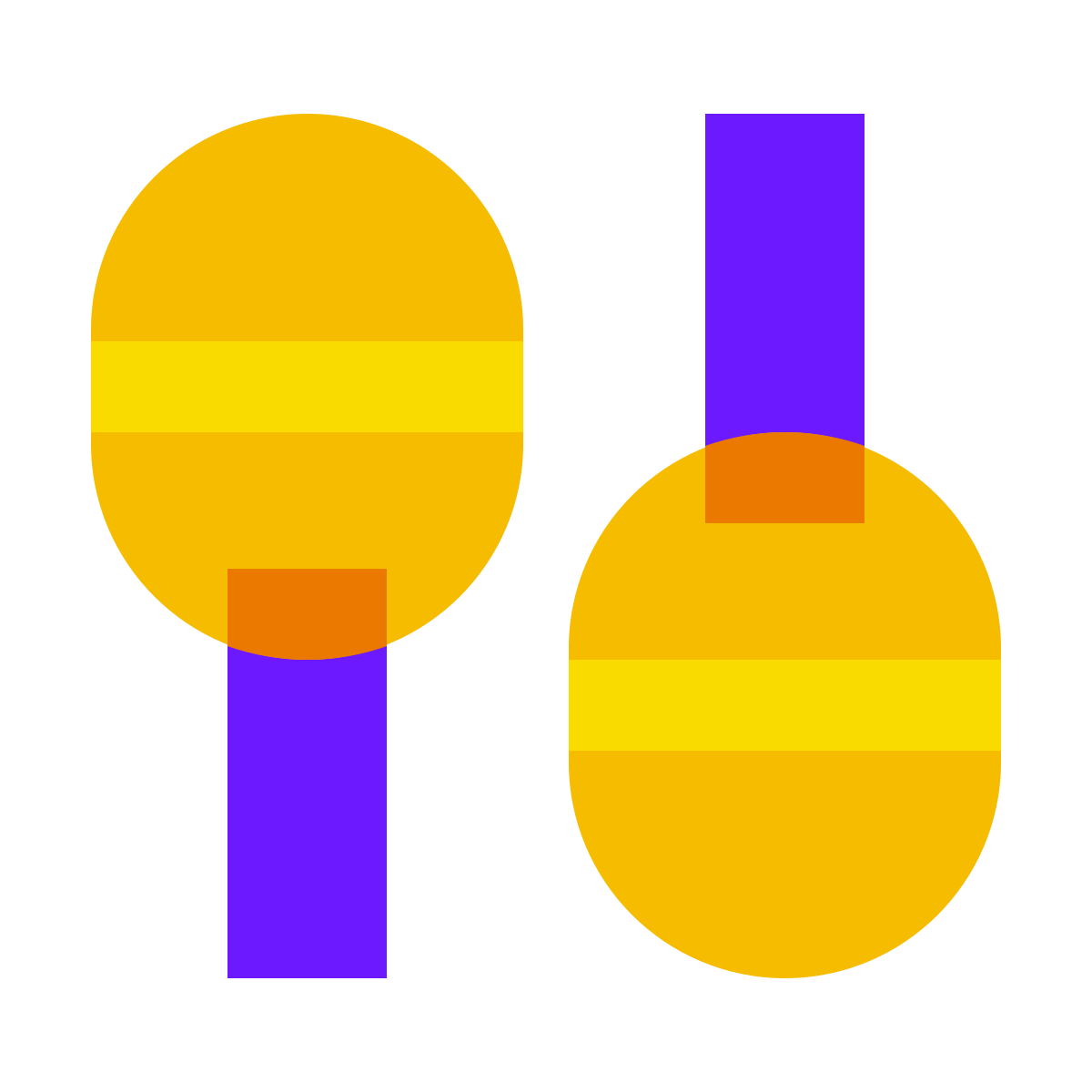 color glass style maracas icon