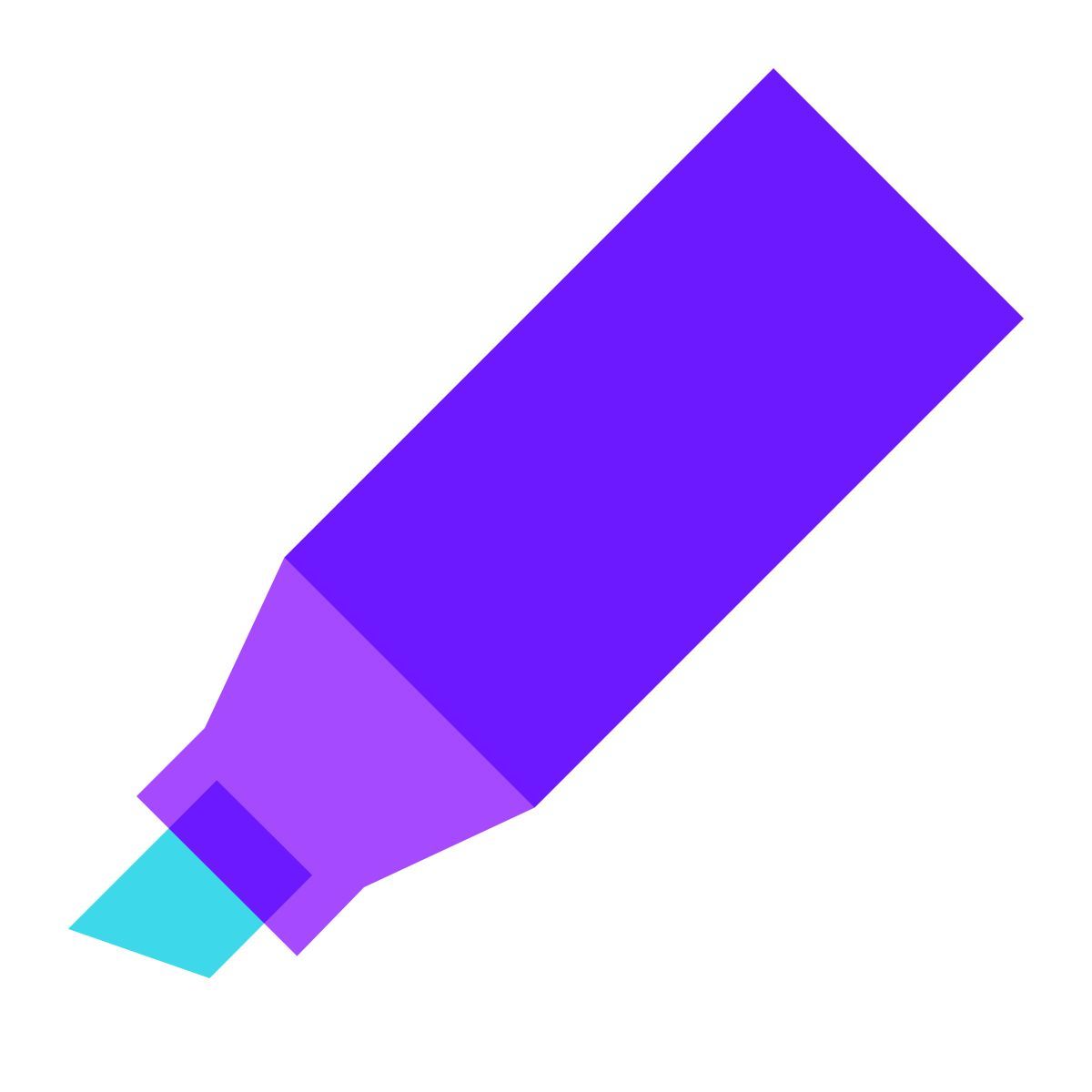 color glass style evidenziatore icon