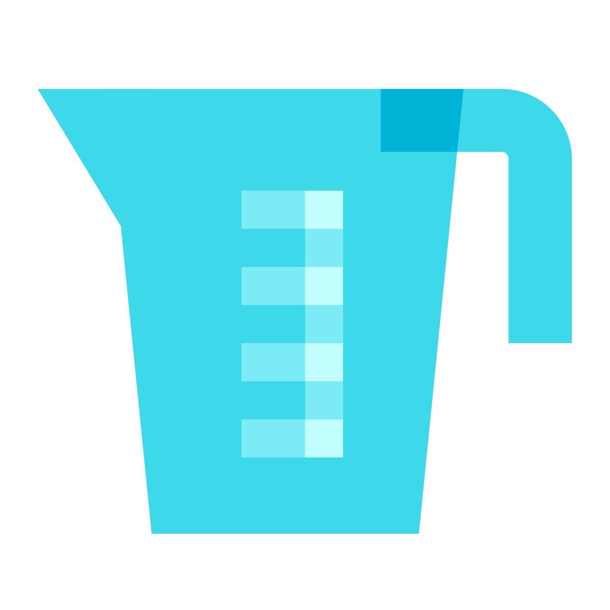 color glass style 계량컵 icon