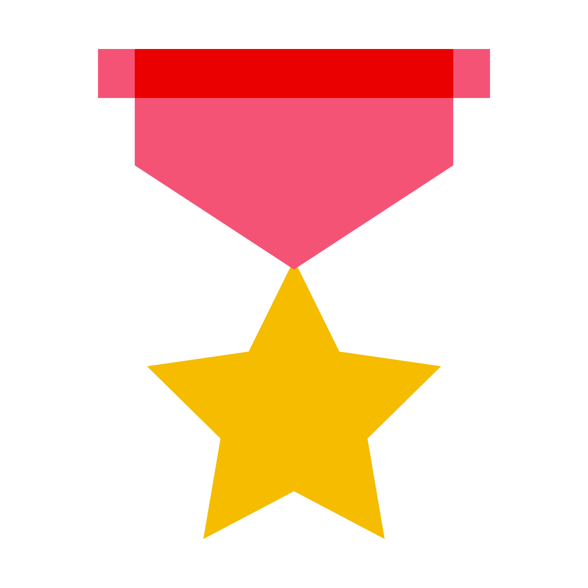 color glass style medal icon