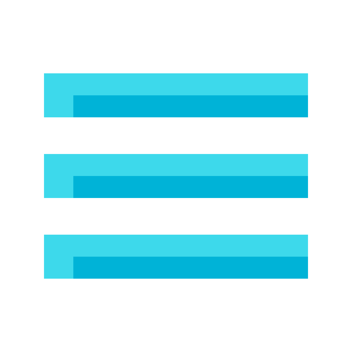 color glass style menu icon