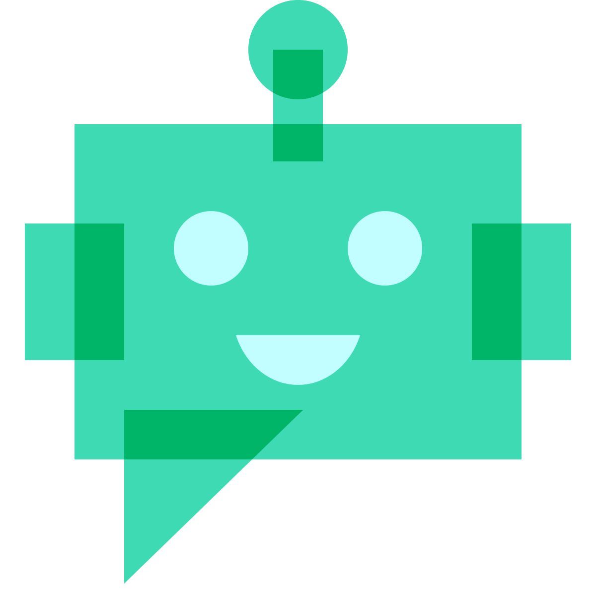 color glass style robot mensaje icon
