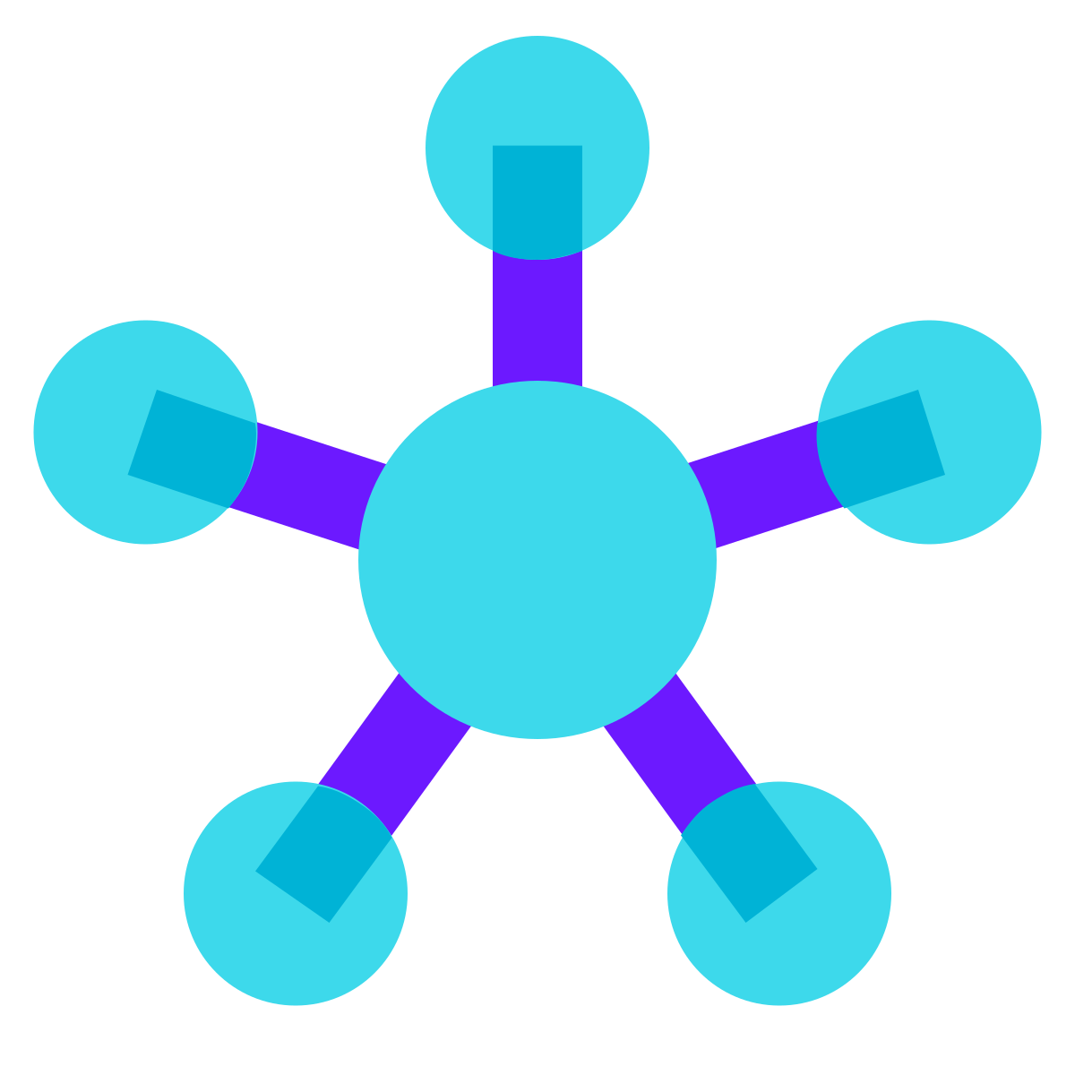 color glass style mind map  v2 icon