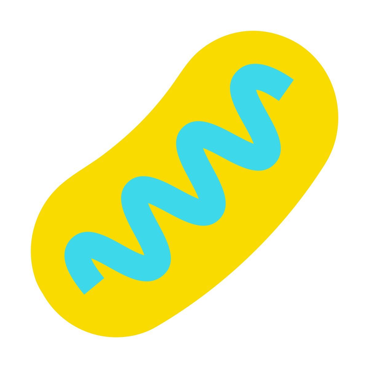 color glass style mitochondries icon