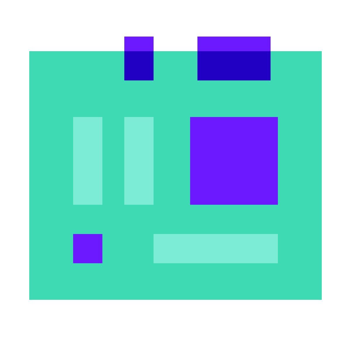 color glass style scheda madre icon