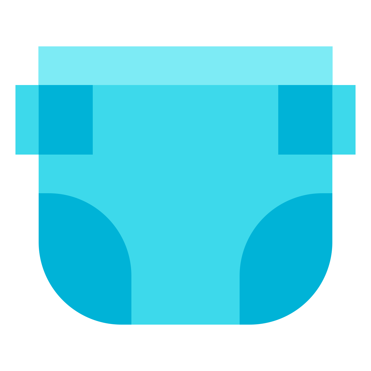 color glass style nappy icon