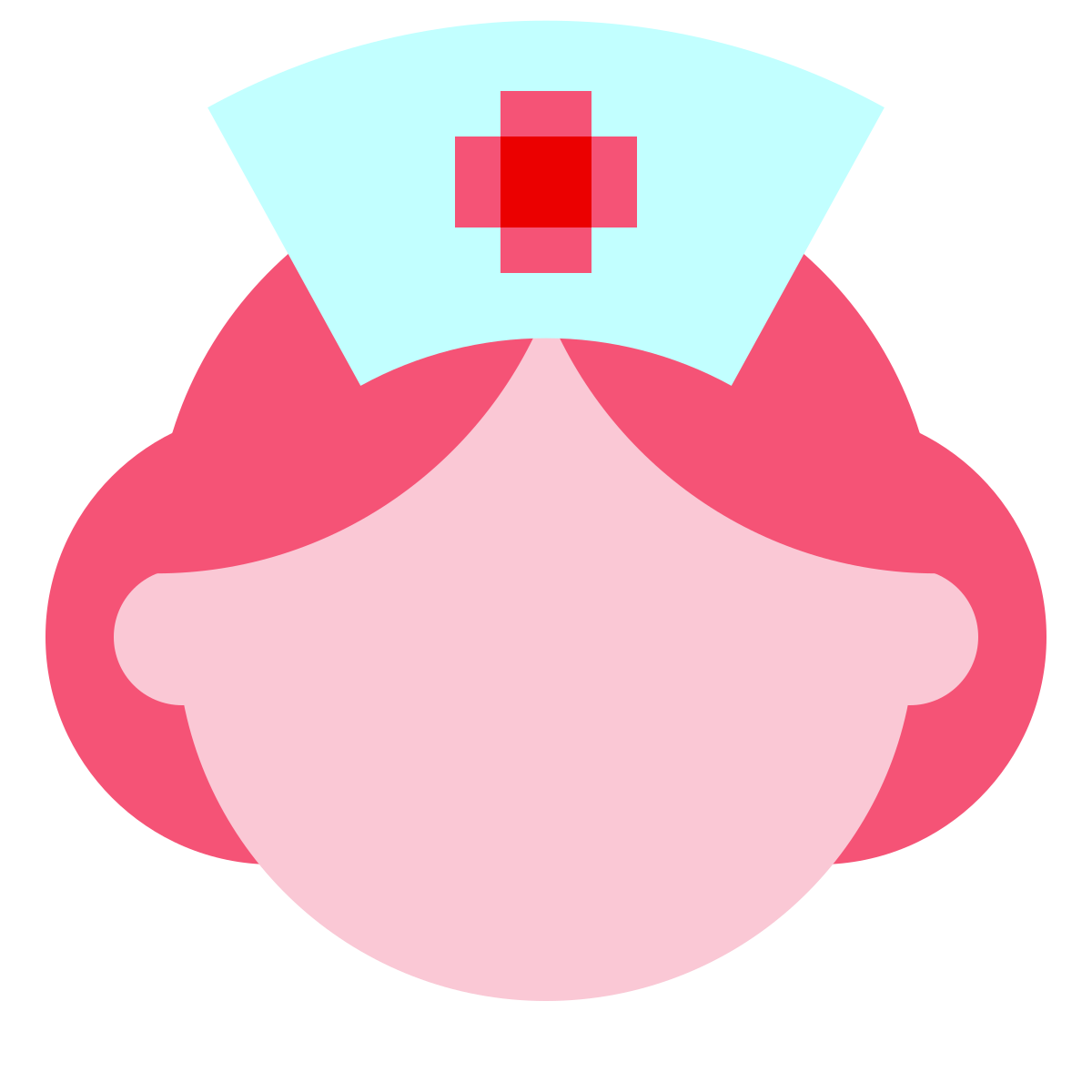 color glass style nurse female icon