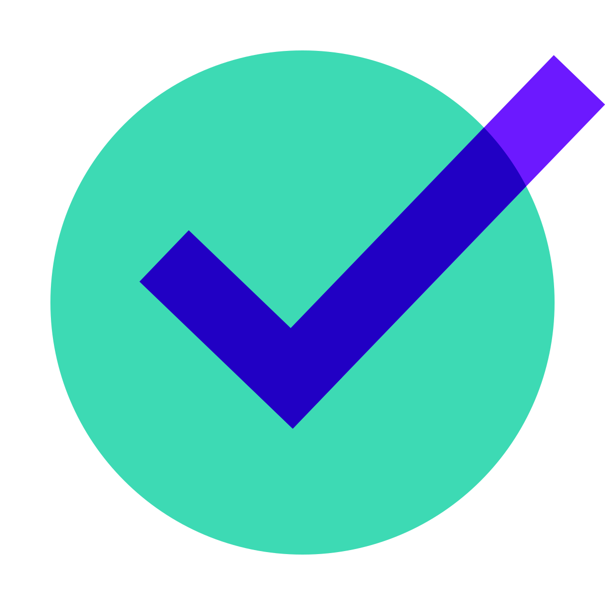 color glass style ok icon