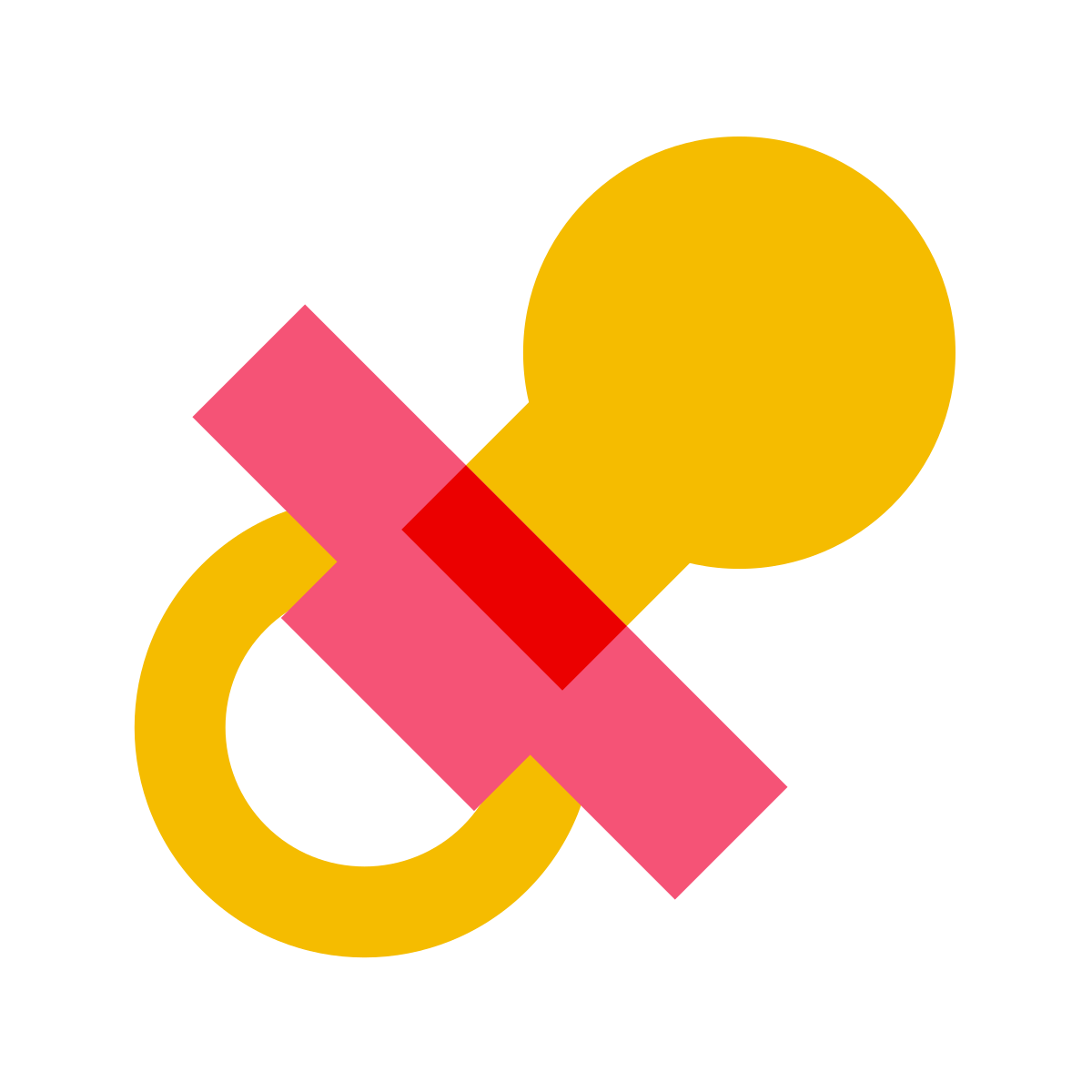 color glass style pacifier icon