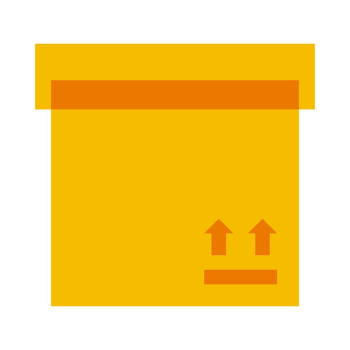 color glass style imballaggio icon