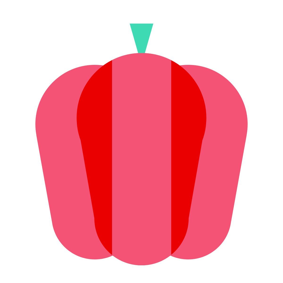 color glass style paprika icon