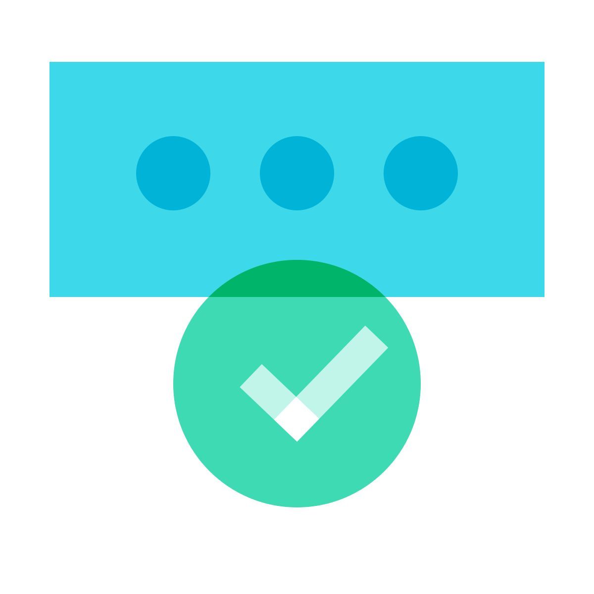 color glass style 비밀번호 확인 icon