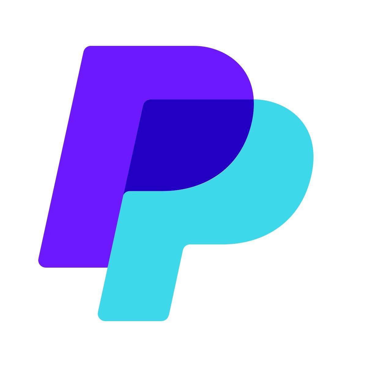color glass style paypal icon