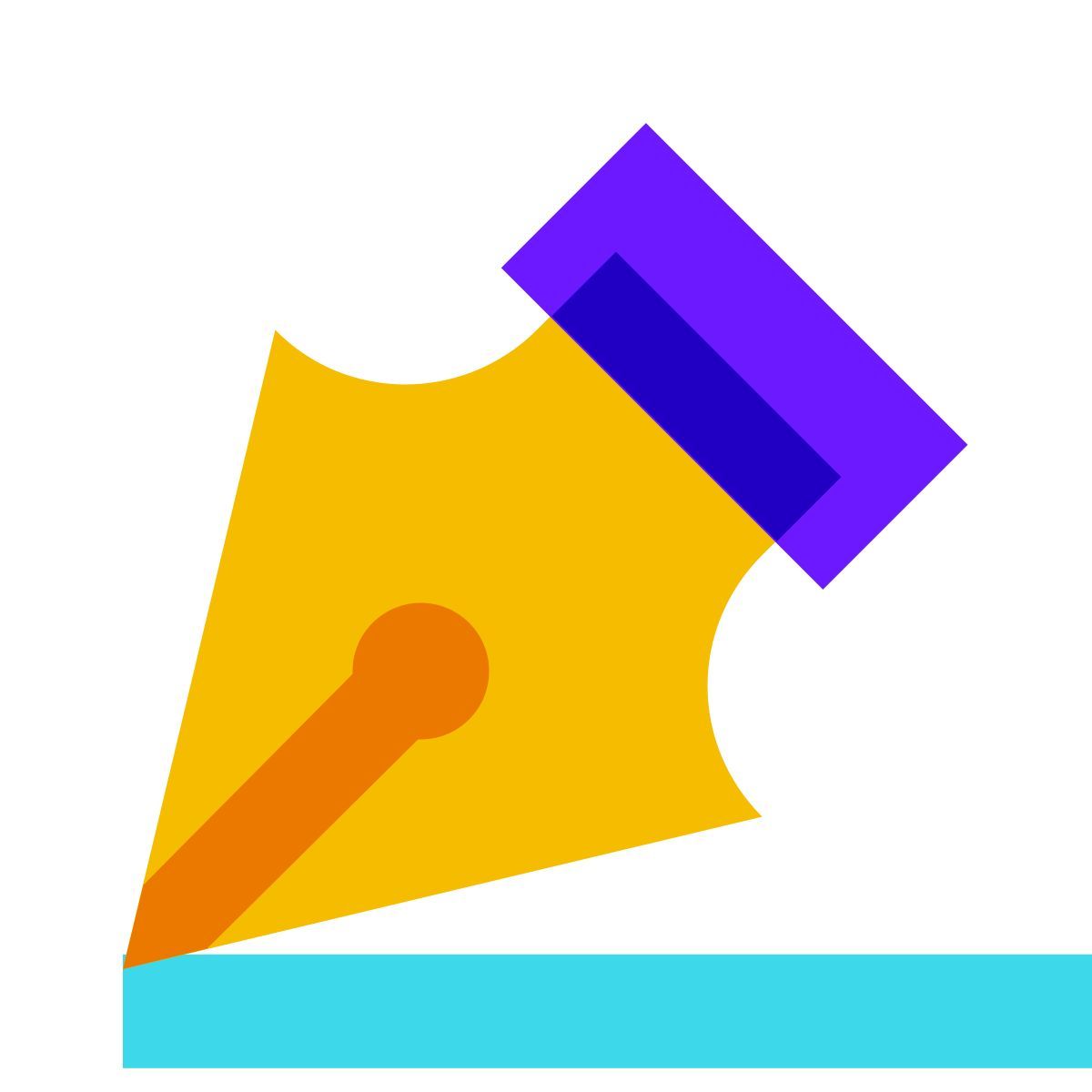 color glass style penna icon