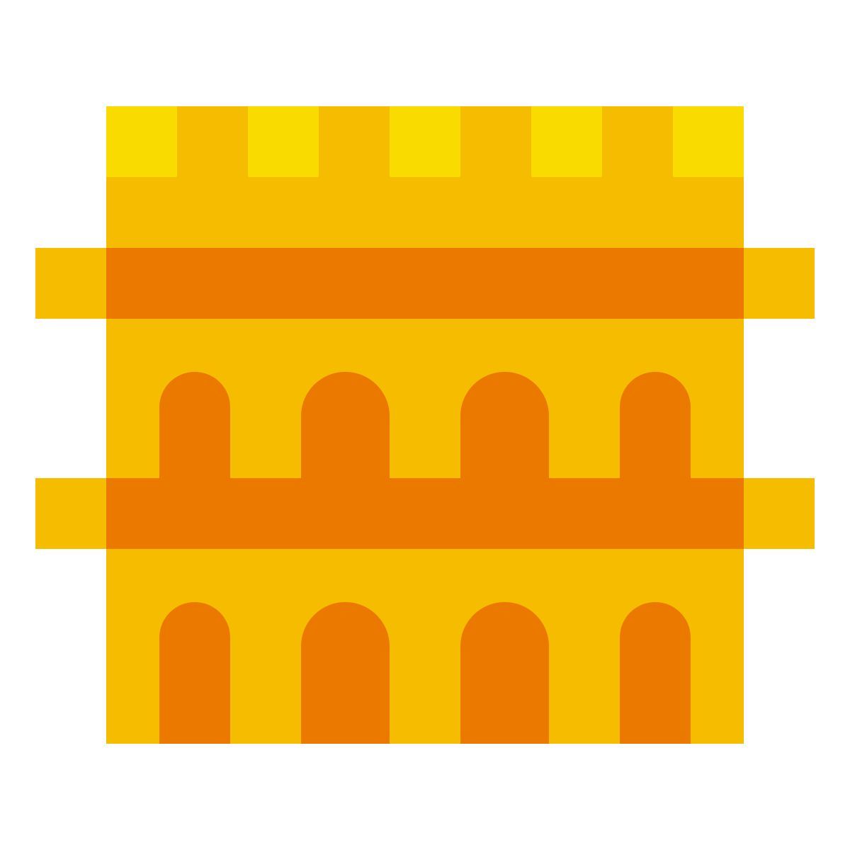 color glass style arena icon