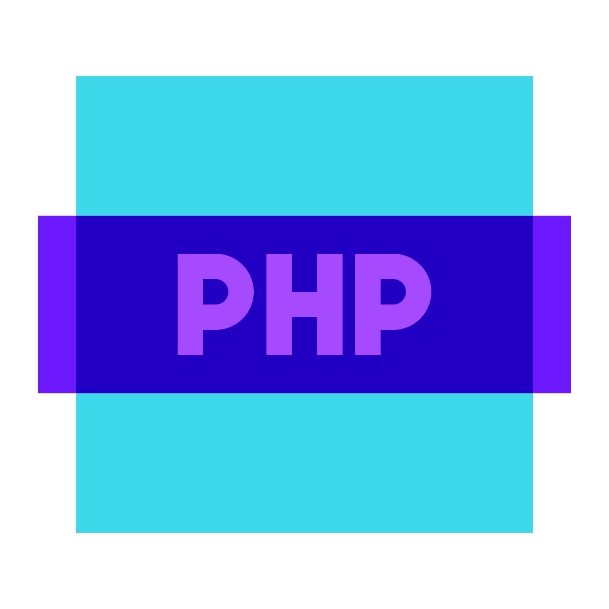 color glass style php icon
