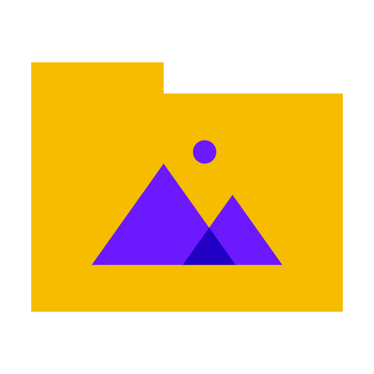 color glass style pictures folder icon