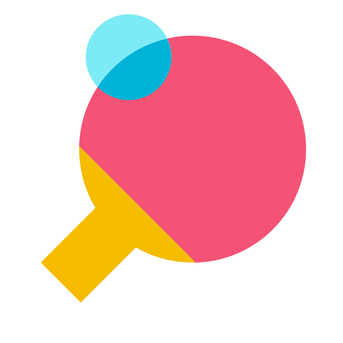 color glass style ping pong icon