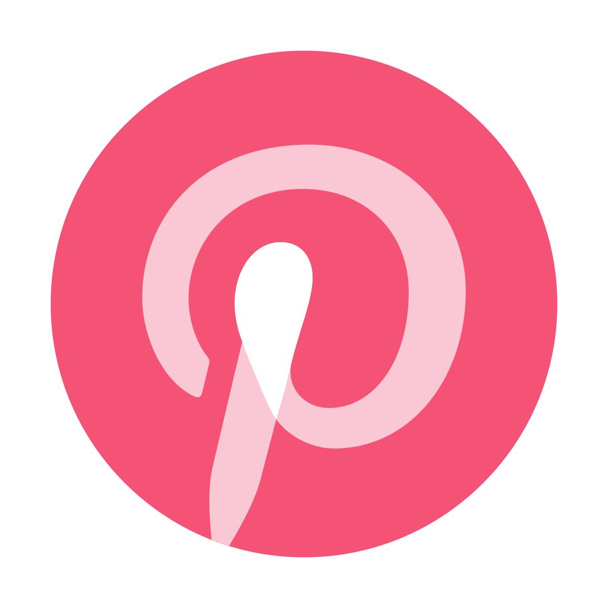 color glass style pinterest icon