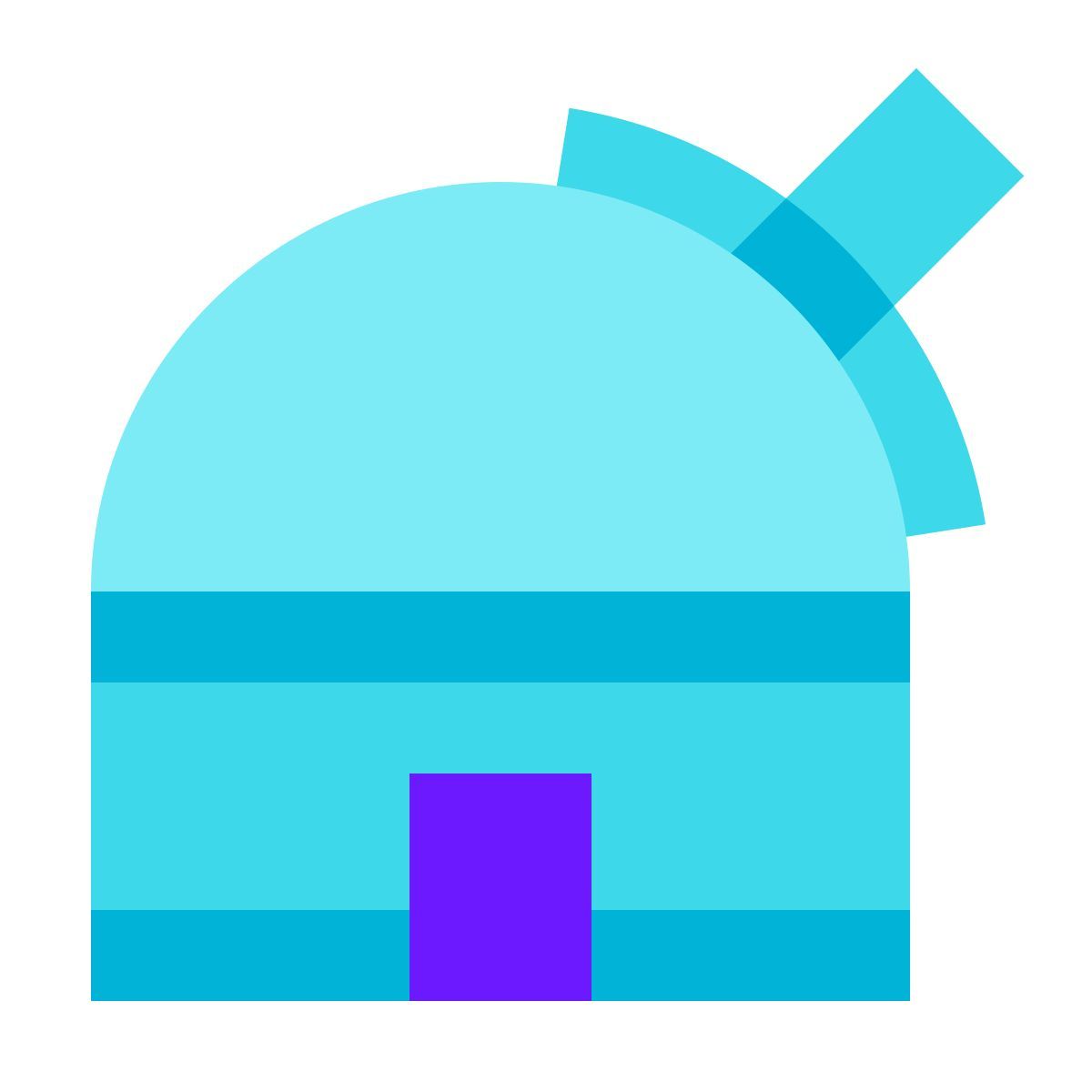 color glass style observatory icon