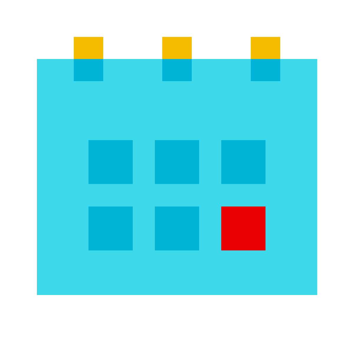 color glass style planner icon