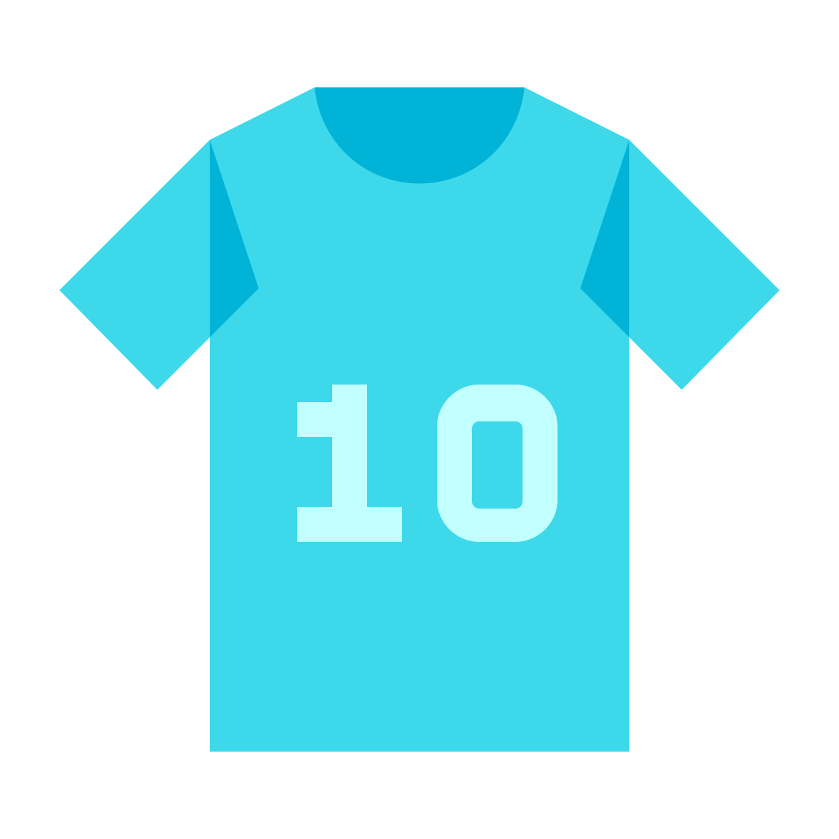 color glass style player shirt icon
