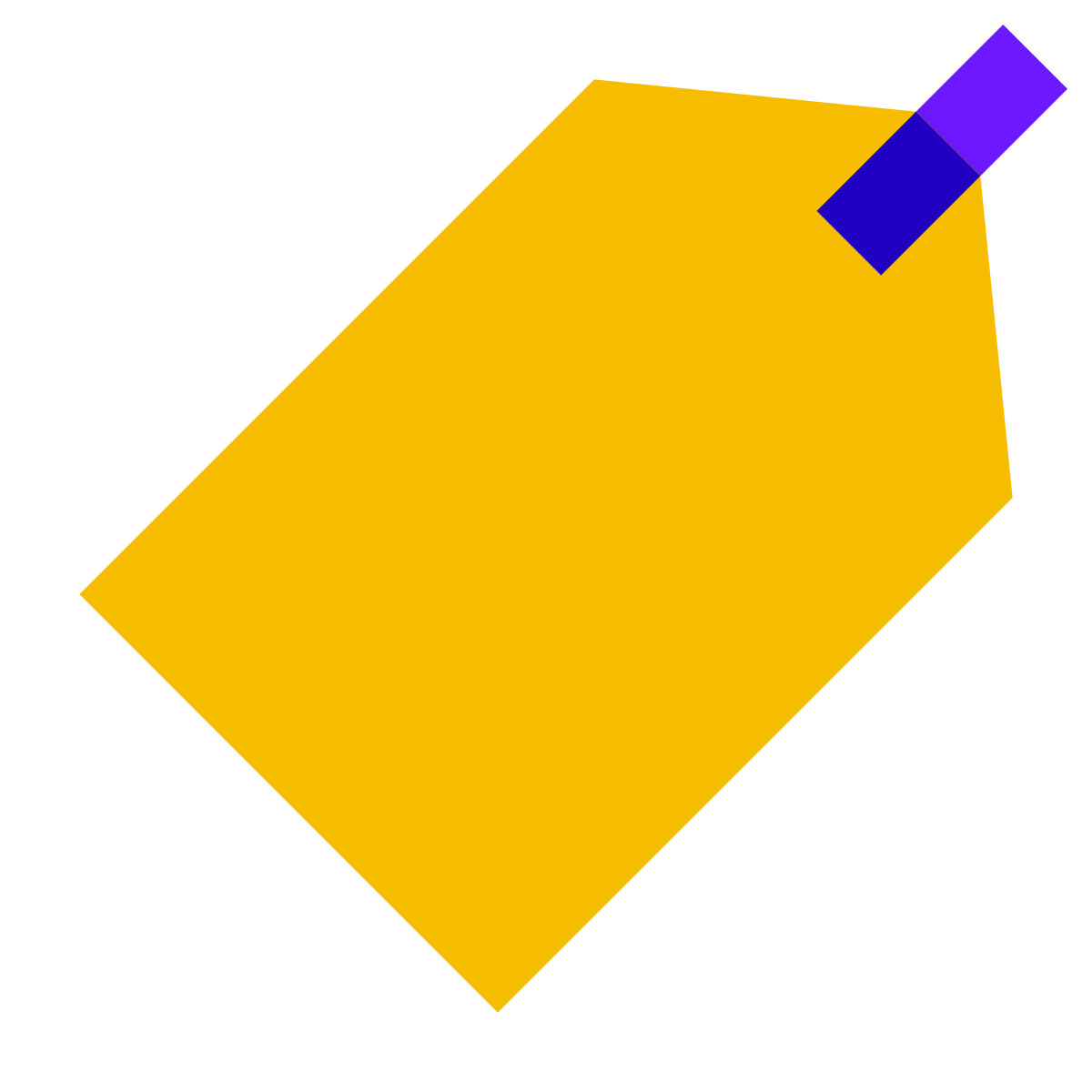 color glass style price tag icon