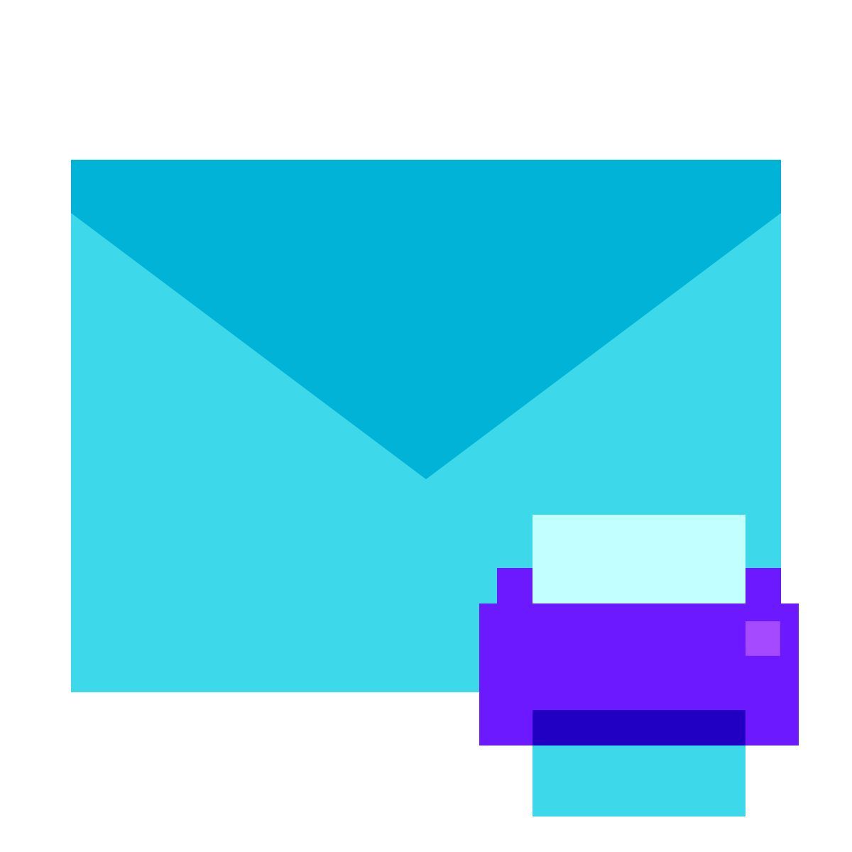 color glass style imprimer un message icon