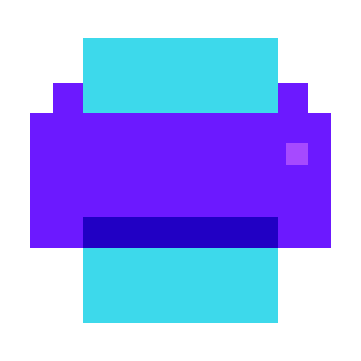 color glass style print icon