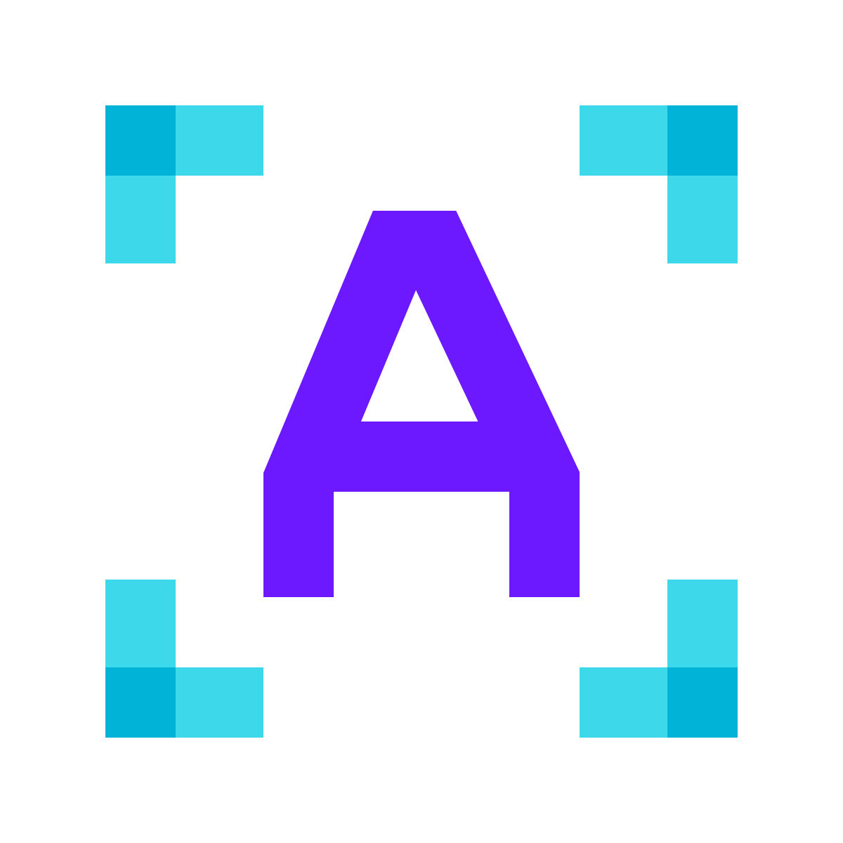 color glass style printed ocr icon