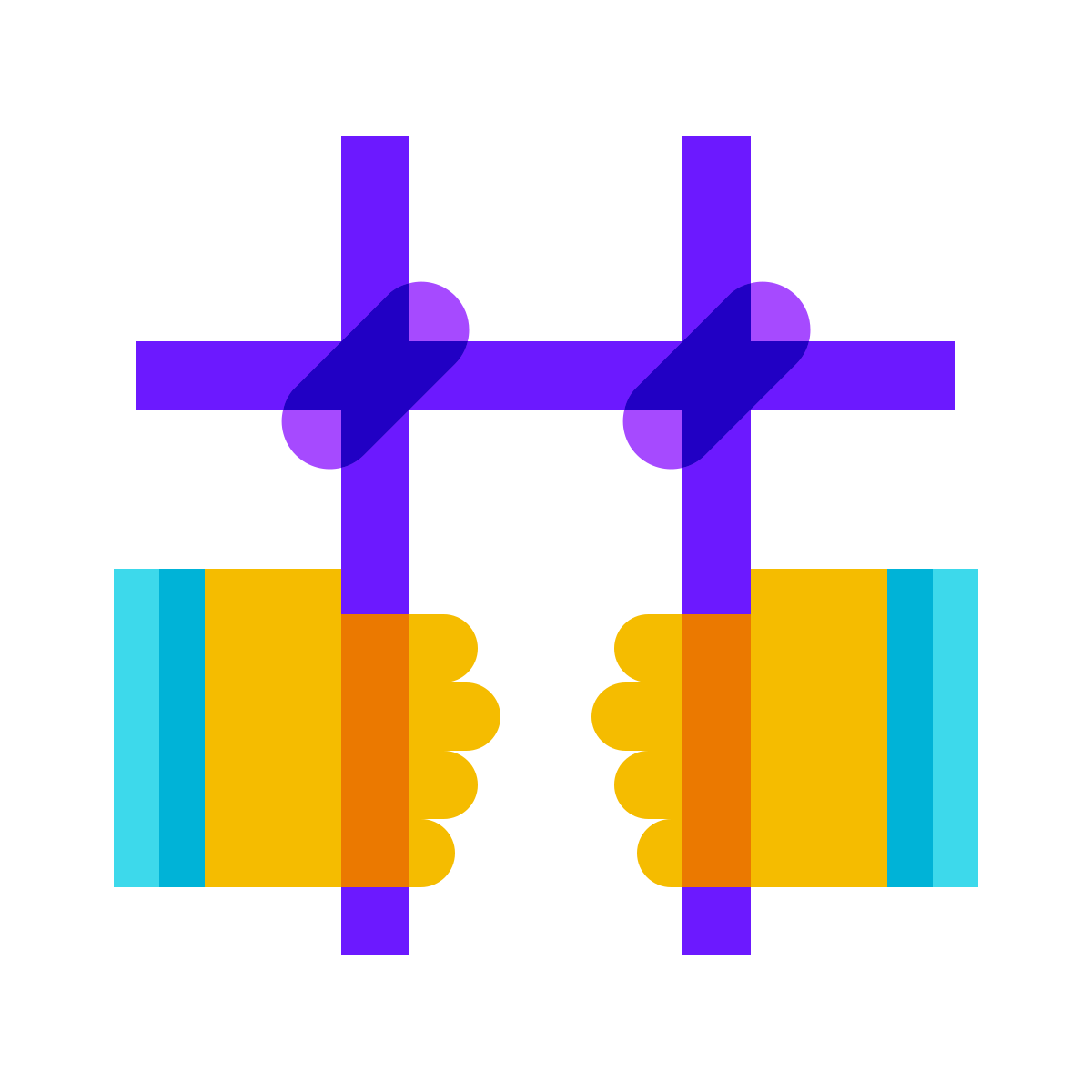 color glass style prisoner icon