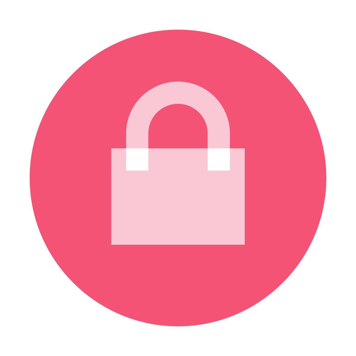 color glass style secure icon
