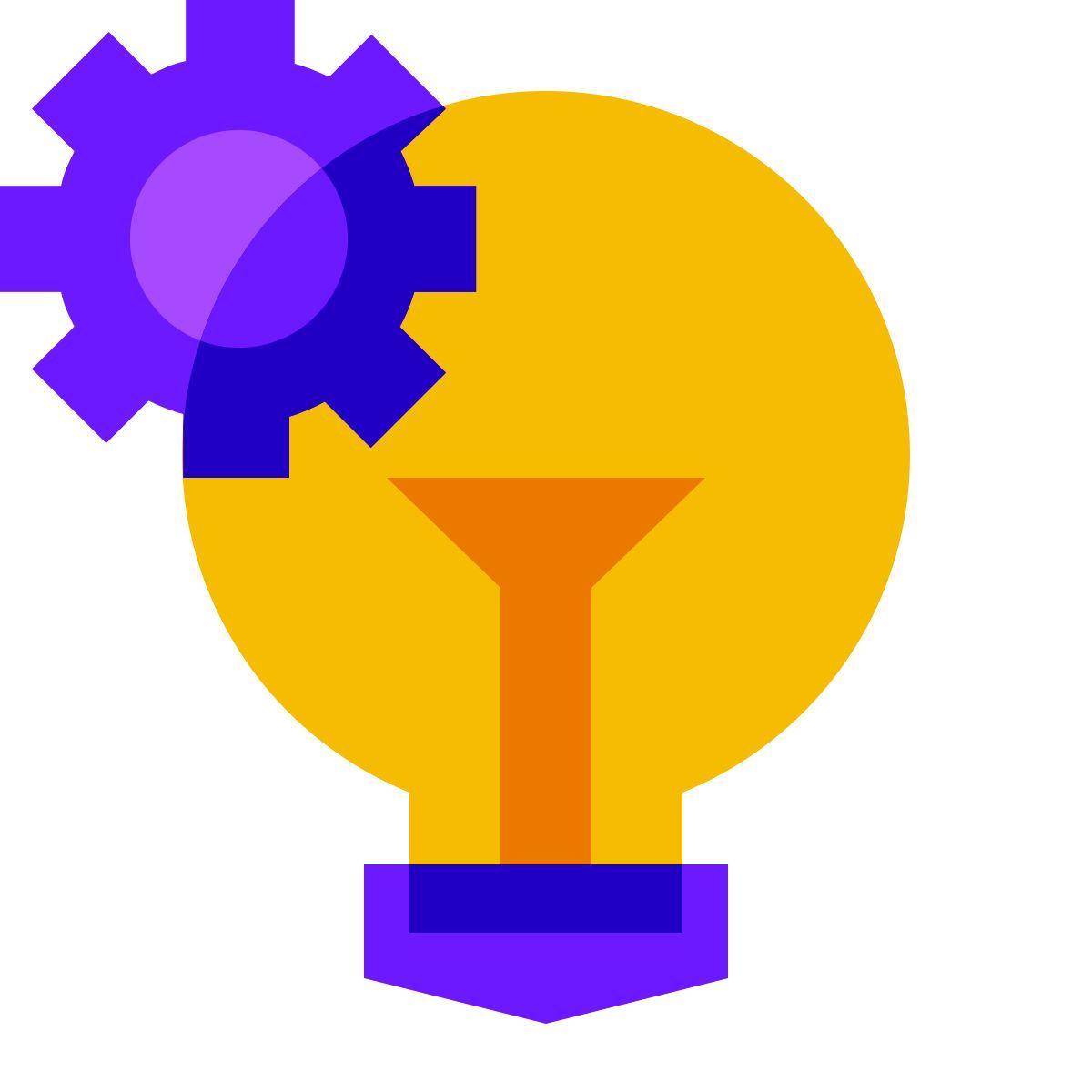 color glass style project management icon