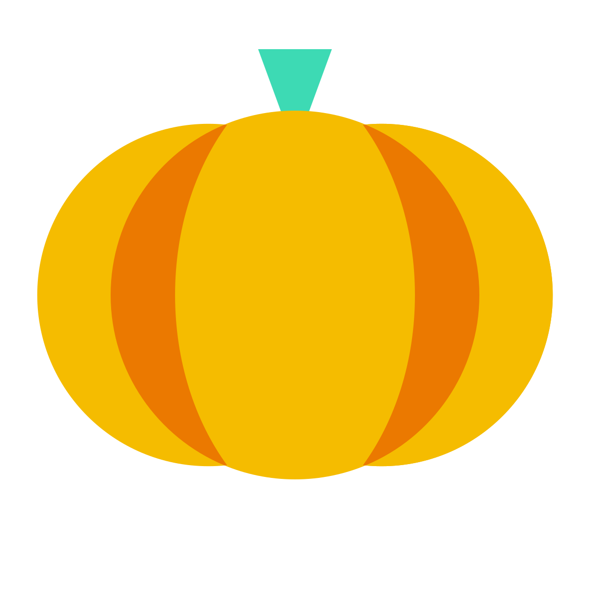 color glass style pumpkin icon