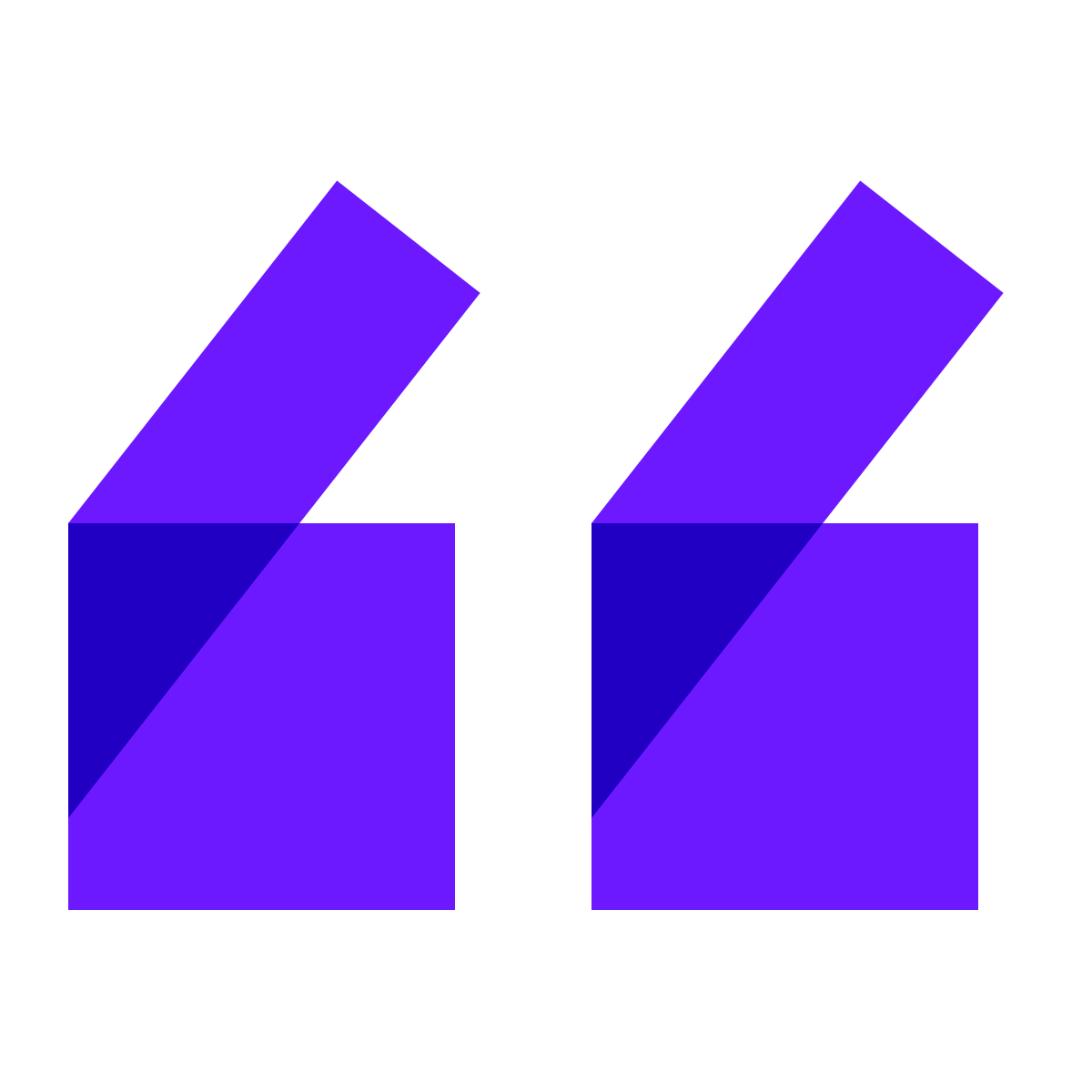 color glass style quote left icon