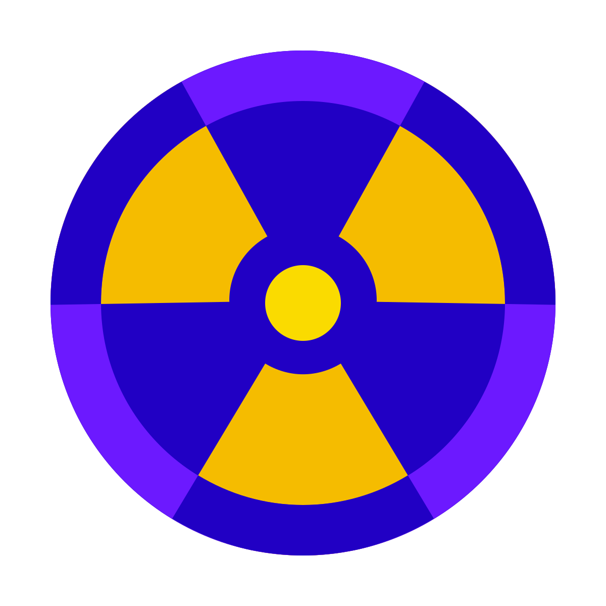 color glass style radio active icon