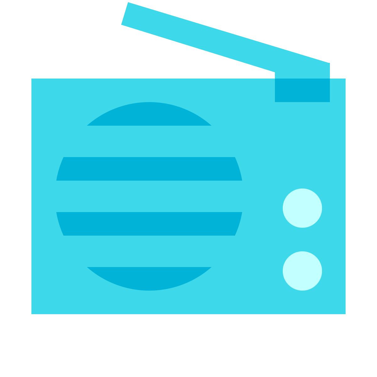 color glass style radio icon