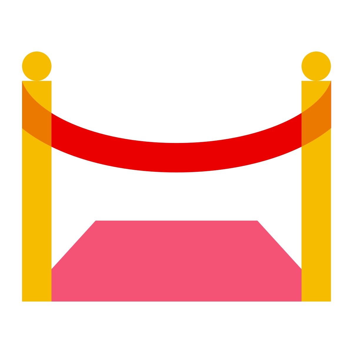 color glass style red carpet icon