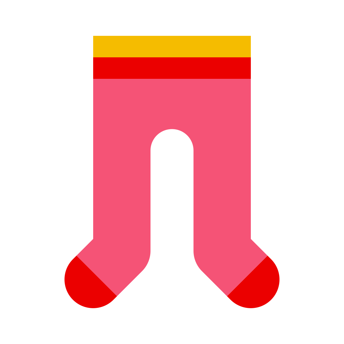 color glass style red children s tights  icon