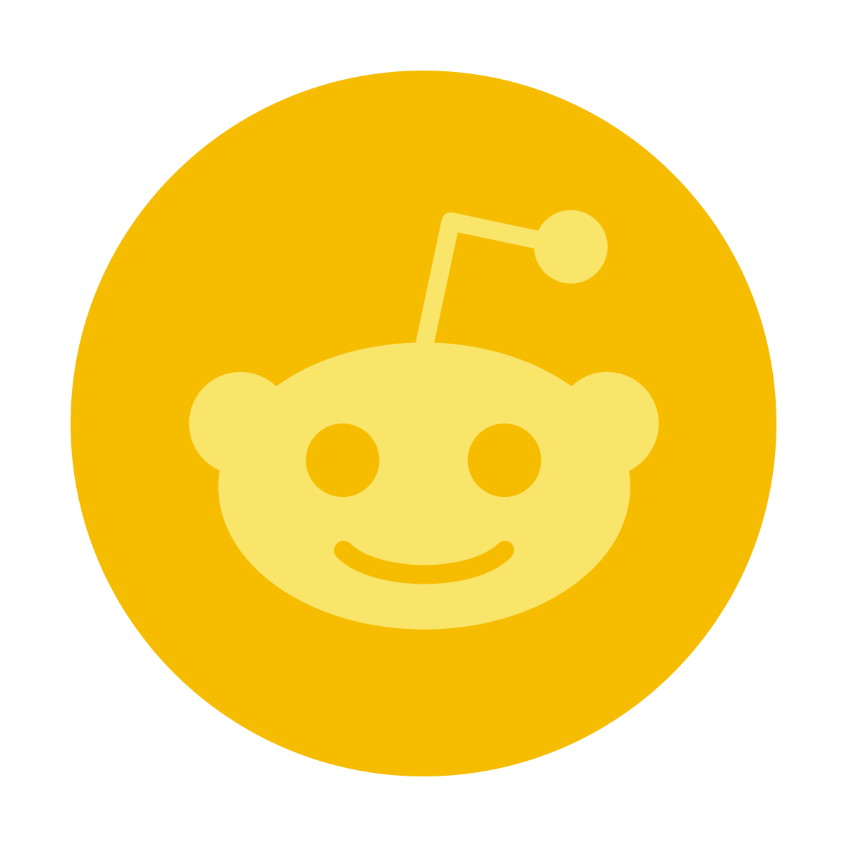 color glass style reddit icon