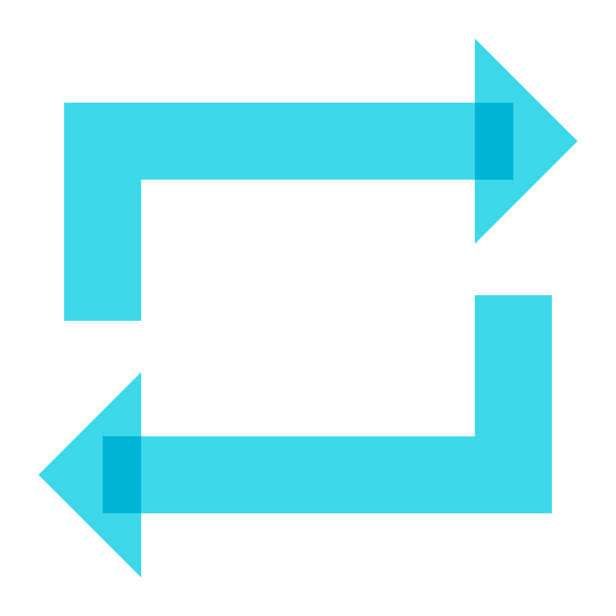 color glass style repeat icon