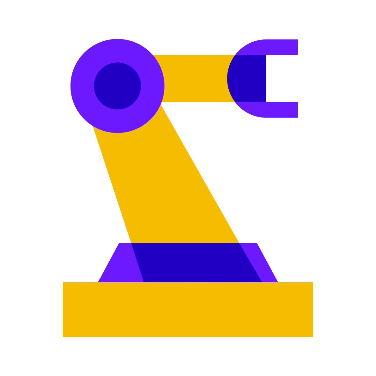 color glass style robot icon