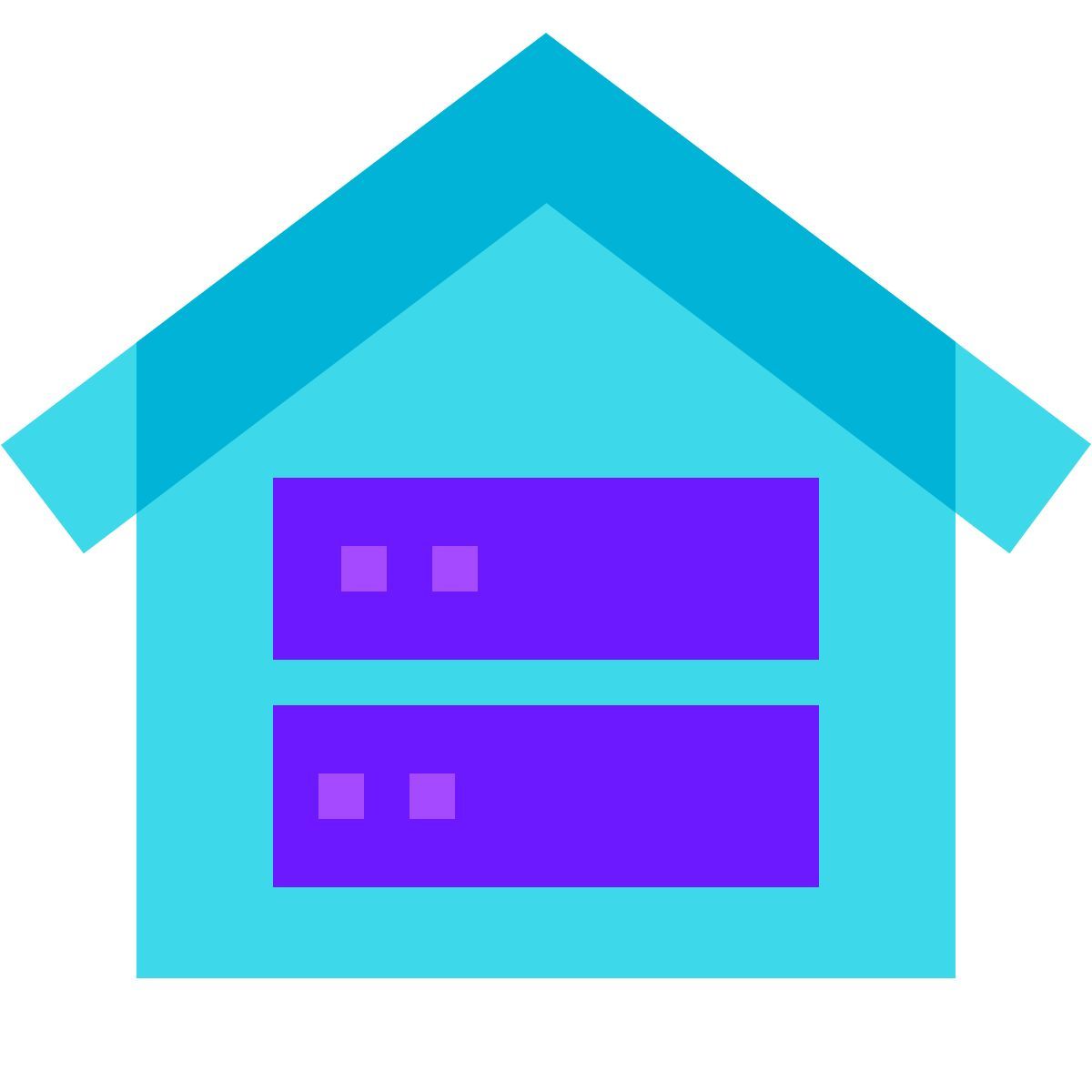 color glass style serveur racine icon