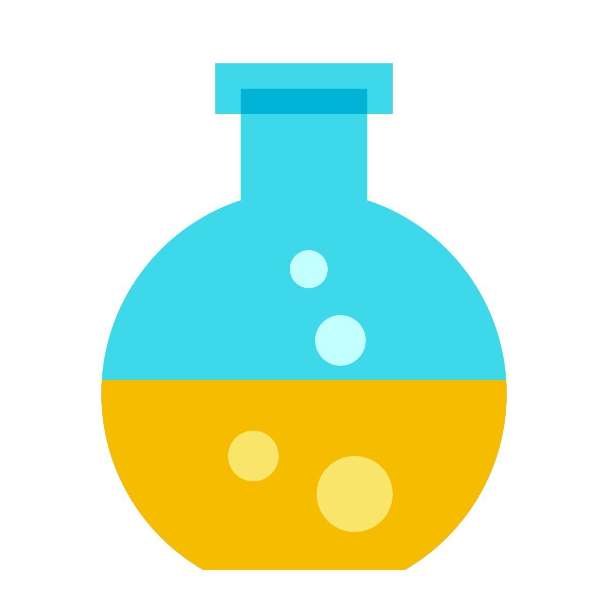 color glass style flacon à fond rond icon