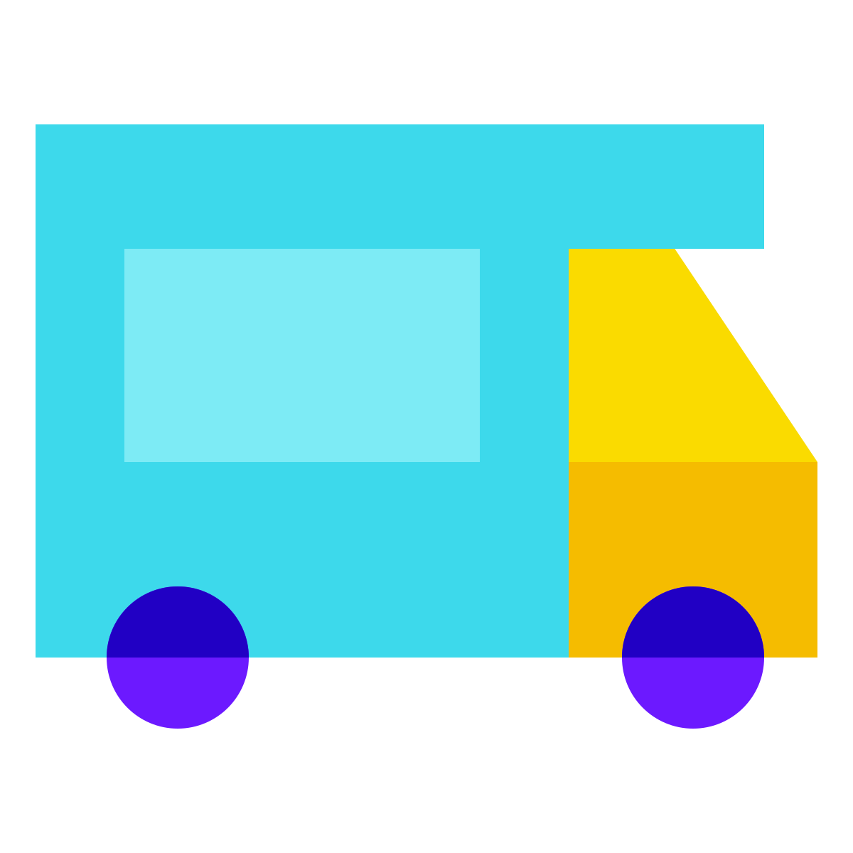color glass style rv campground icon