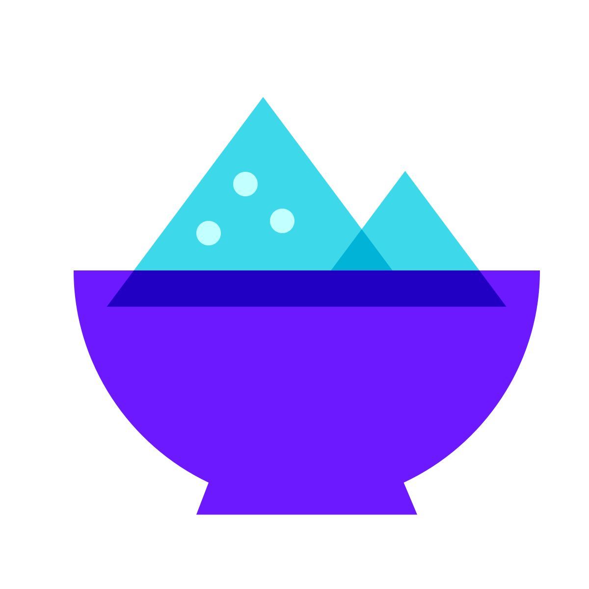 color glass style 소금 icon