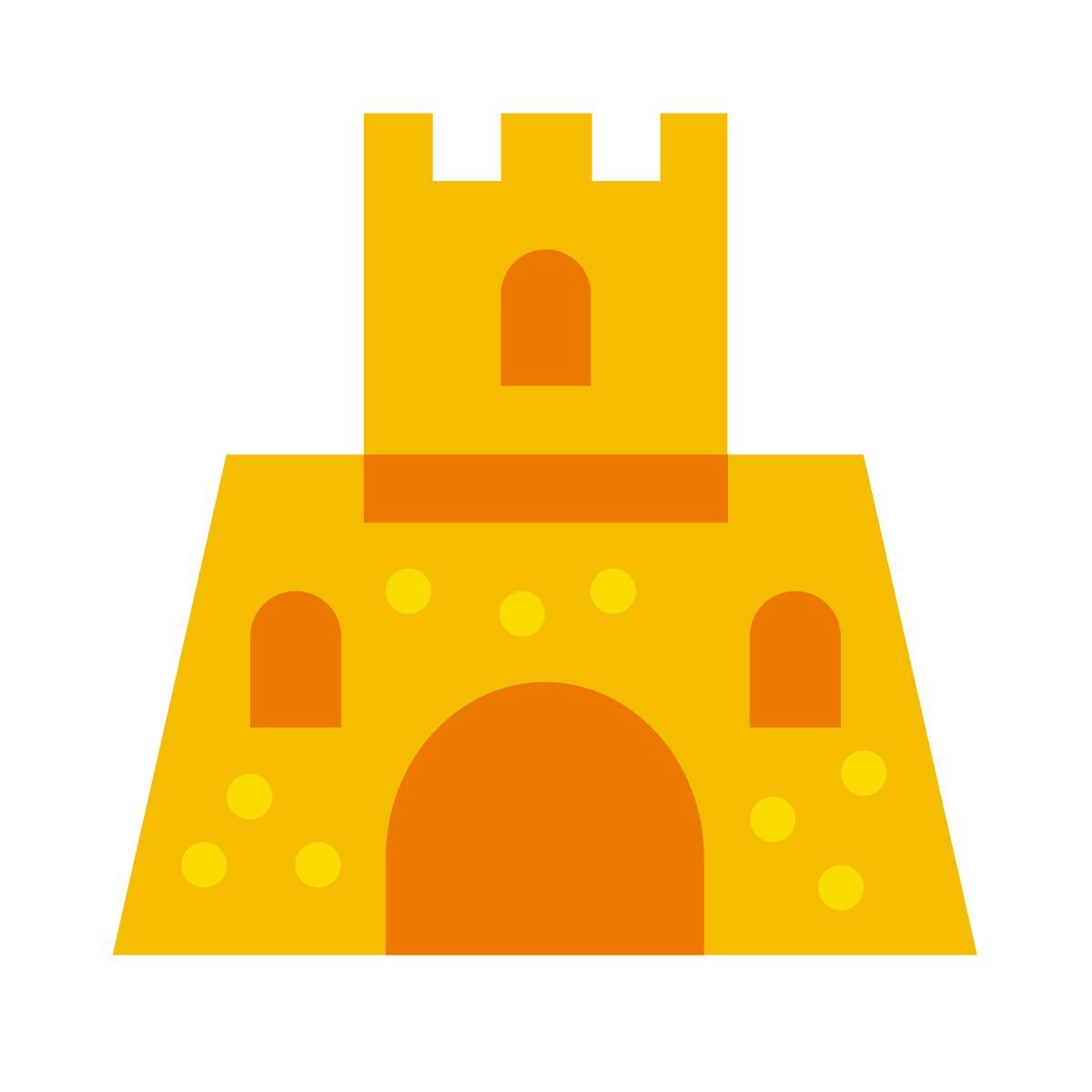 color glass style 沙子城堡 icon