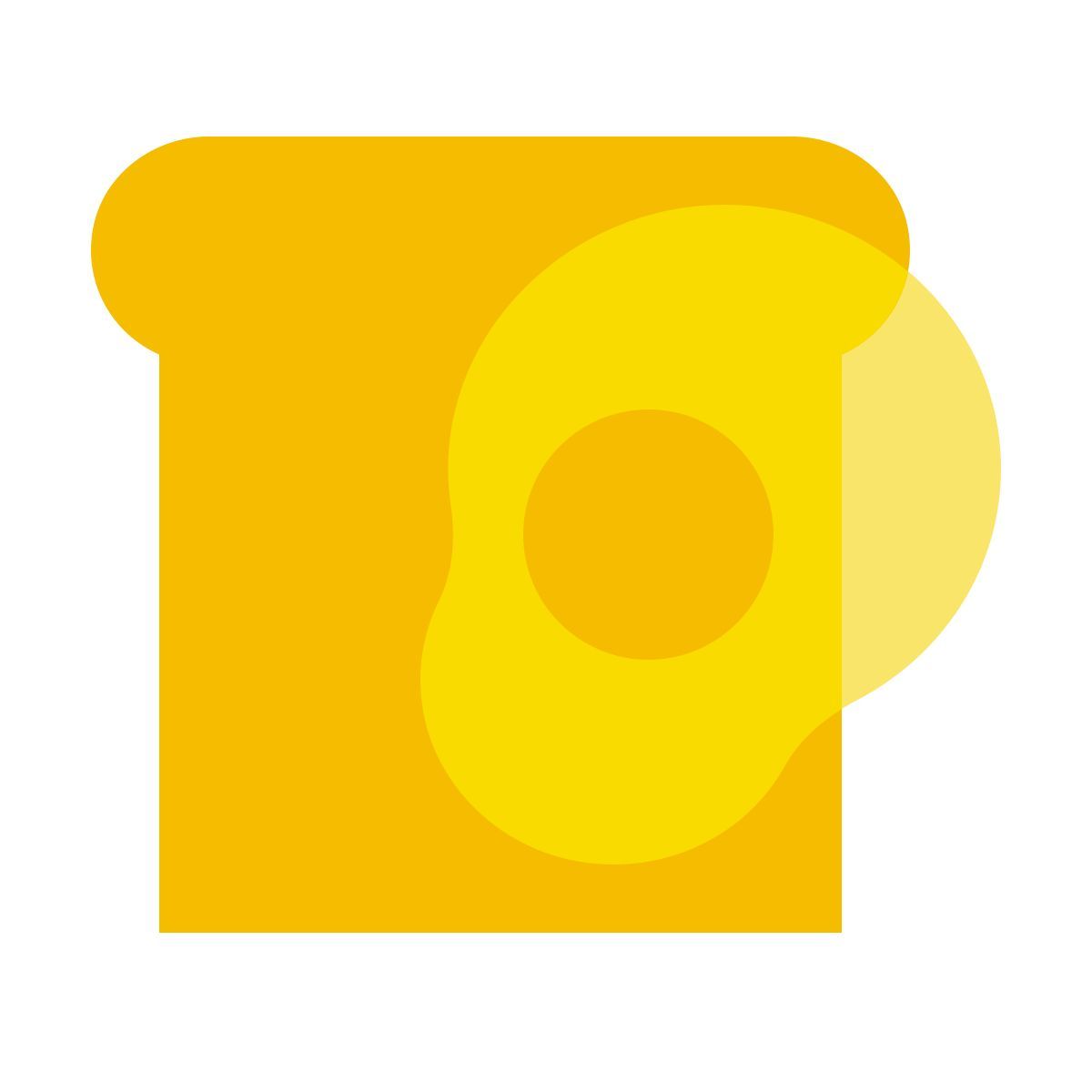 color glass style sandwich mit spiegelei icon